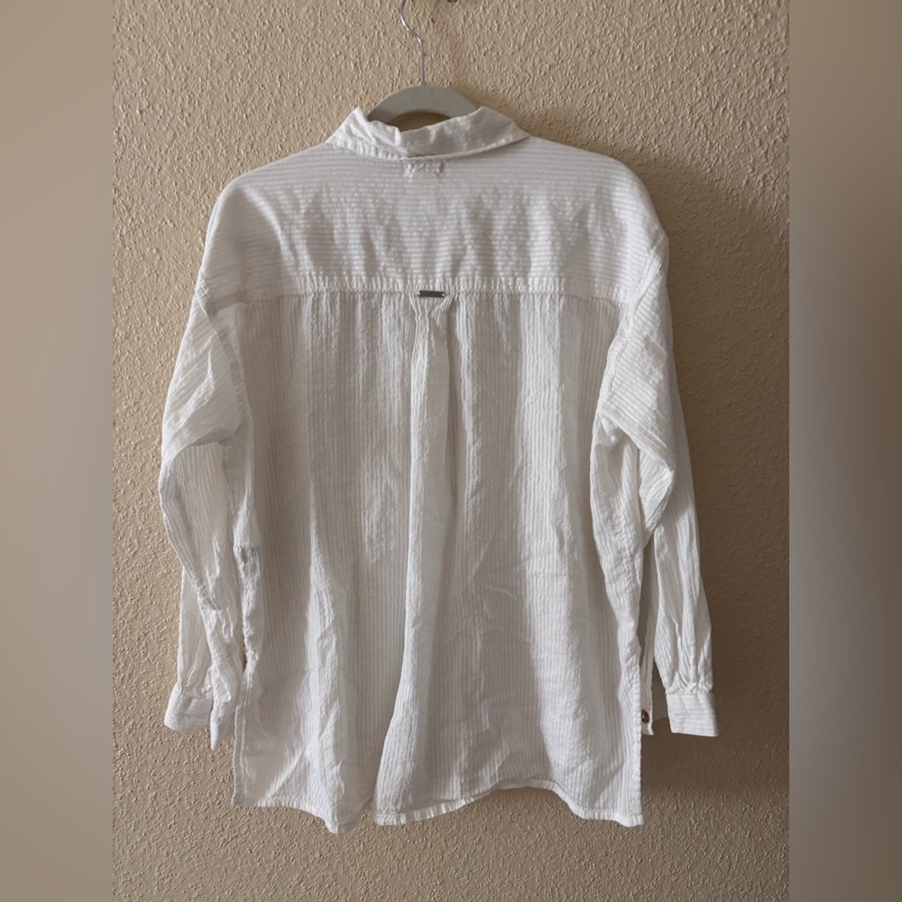 Billabong Right On Woven Seersucker Top Button Down L - Picture 4 of 8